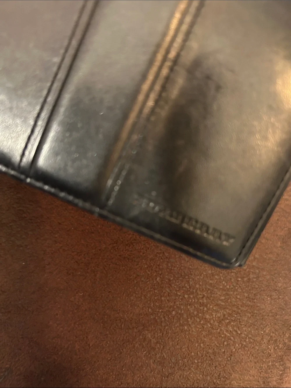 Burberry Black Leather Card & Key Holder